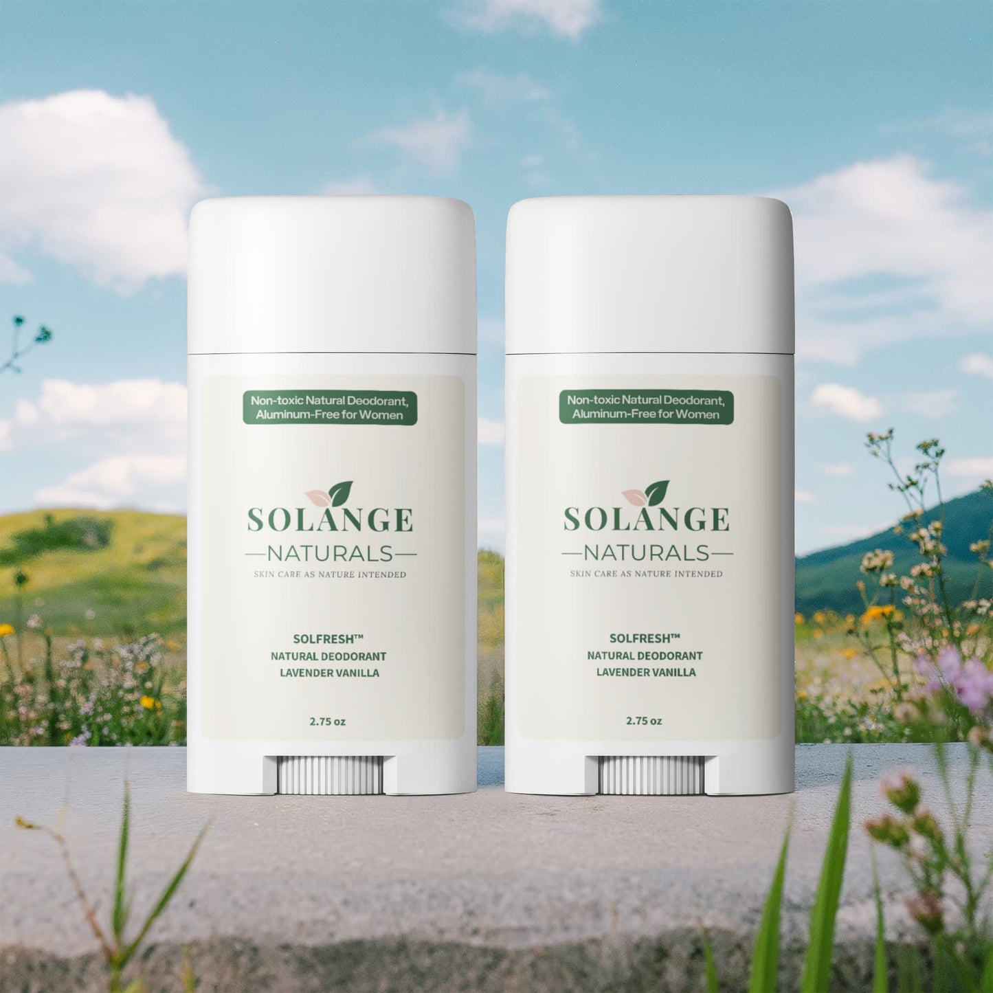 SolFresh™ Natural Deodorant Set – Aluminum-Free & Toxin-Free (2-Pack)