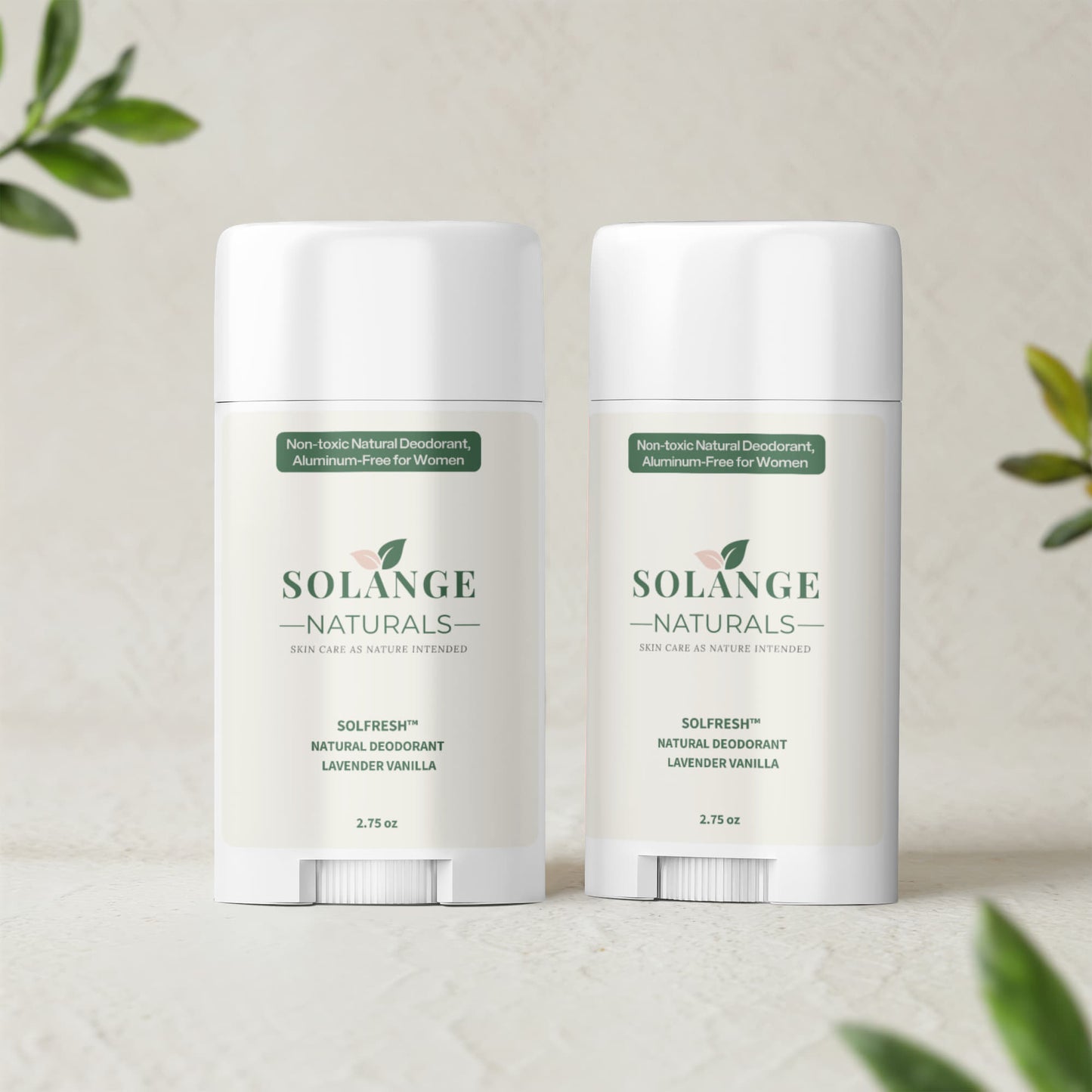 SolFresh™ Natural Deodorant Set – Aluminum-Free & Toxin-Free (2-Pack)